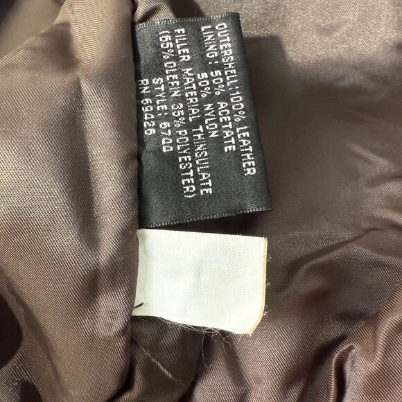 Adventure Bound Mens Brown Leather Jacket W/ Thinsulate Liner Removable Size L - Picture 9 of 14